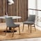 Armen Living Azalea Charcoal Fabric and Walnut Wood Dining Side Chairs, PK2 LCAZSIWACH - alternate 4